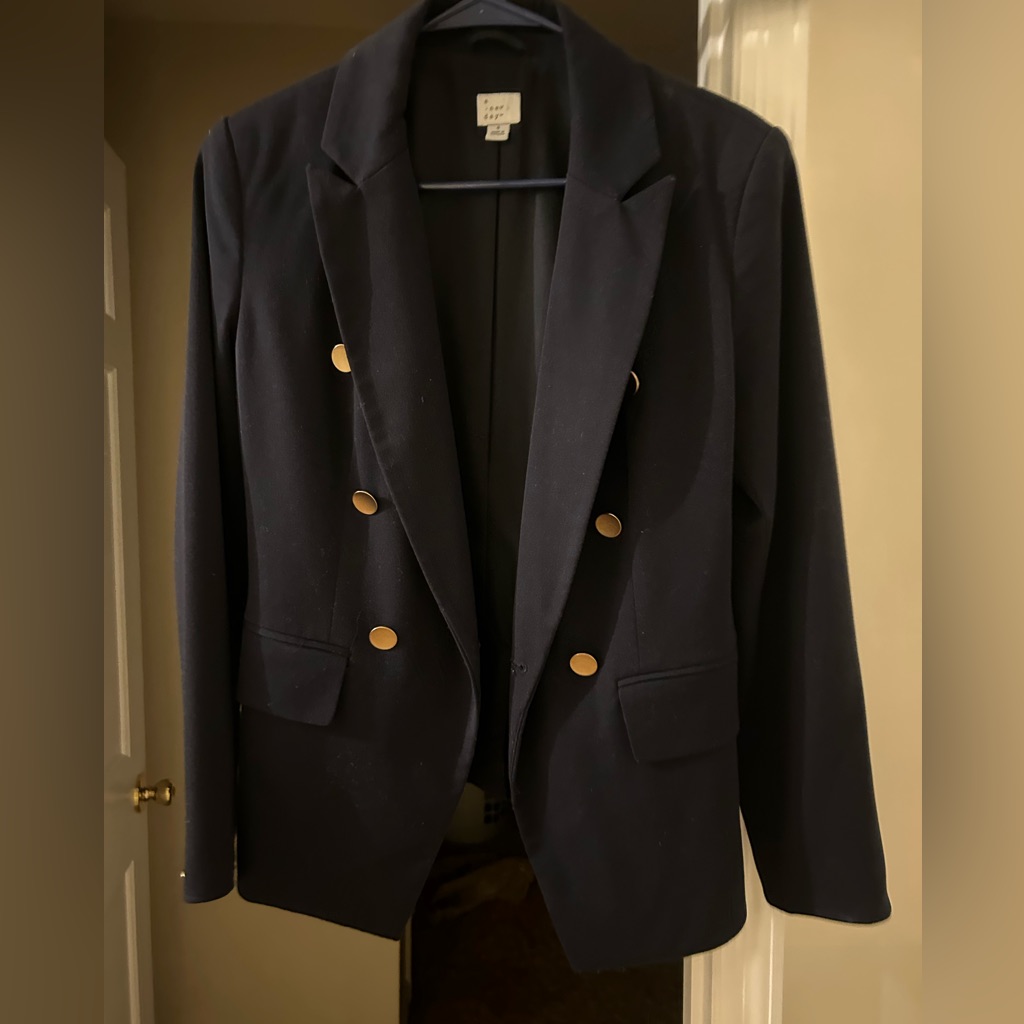 Navy Blazer With Gold Buttons